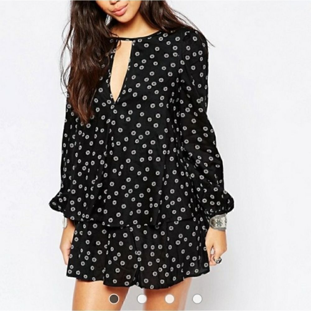 Free people keyhole dress with little flow…